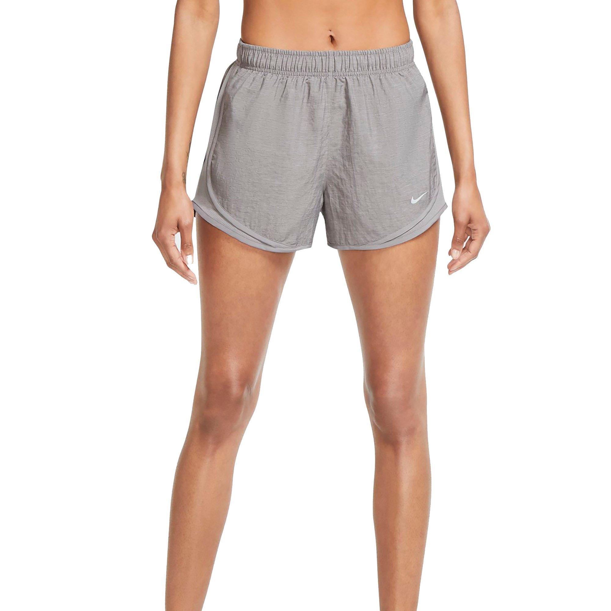 Nike Women's Tempo Heathered Grey Running Shorts - GREY